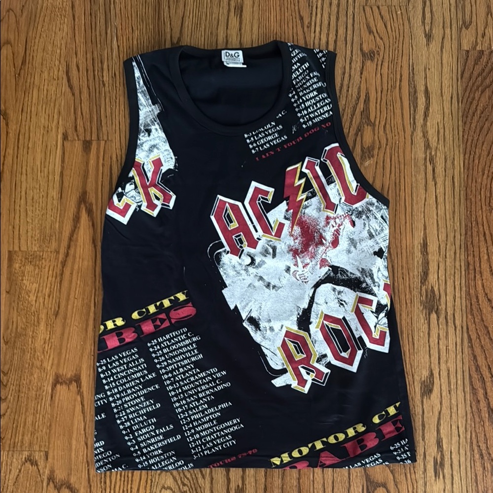 D&G Black Rock Graphic Tank Top